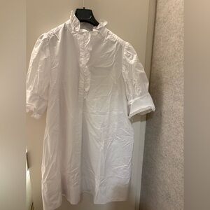 Banana Republic Mari Cotton Ruffle Mini Dress. Size XL. New without tags.